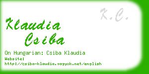 klaudia csiba business card